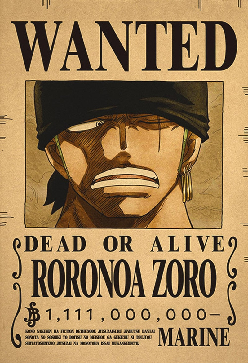 One Piece - Bounty Wanted Poster 42cm
